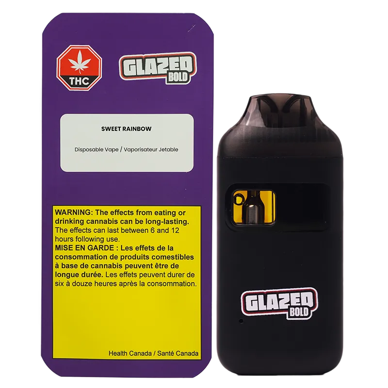 Glazed 1 g Sweet Rainbow Disposable Vape Vapes