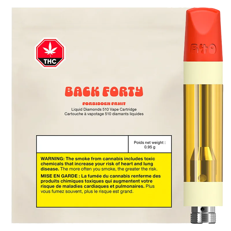 Back Forty 0.95 g Forbidden Fruit Liquid Diamonds Vape Cartridge Vapes