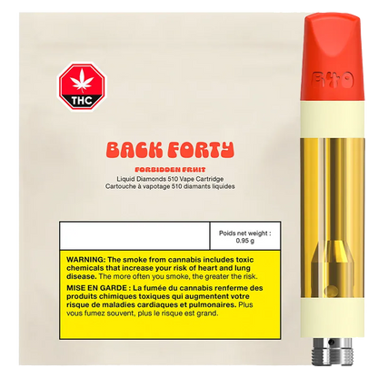 Back Forty 0.95 g Forbidden Fruit Liquid Diamonds Vape Cartridge Vapes