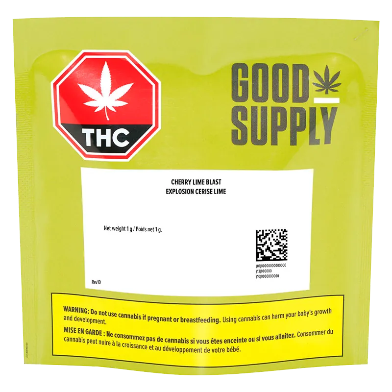 Good Supply 1 g Cherry Lime Blast Vape Cartridge Vapes