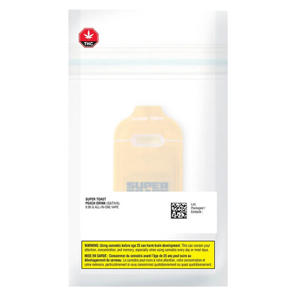 Super Toast 0.95 g Peach Drink Liquid  Diamonds Disposable Vape Vapes