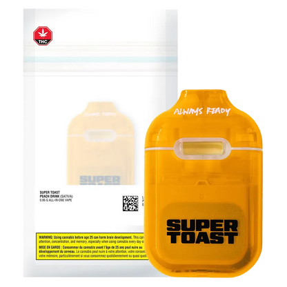 Super Toast 0.95 g Peach Drink Liquid  Diamonds Disposable Vape Vapes