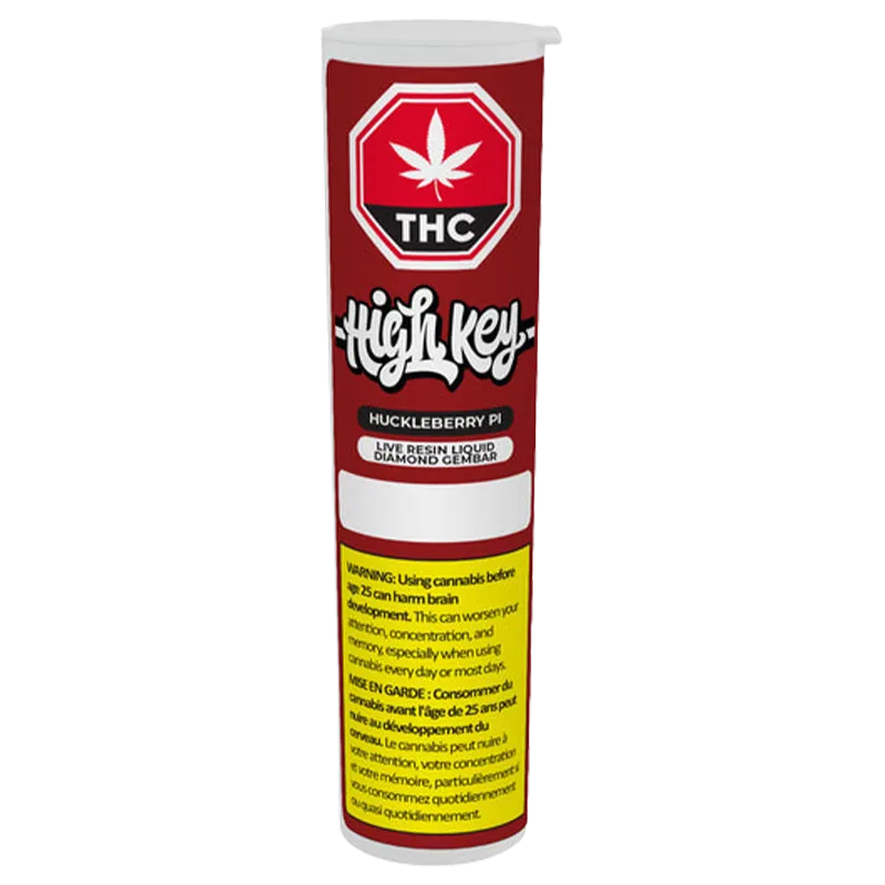 High Key 1 g Huckleberry Pi Live Resin Liquid Diamond Vape Vapes