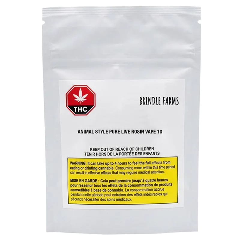 Brindle Farms 1 g Animal Style Pure Live Rosin Vape Cartridge Vapes