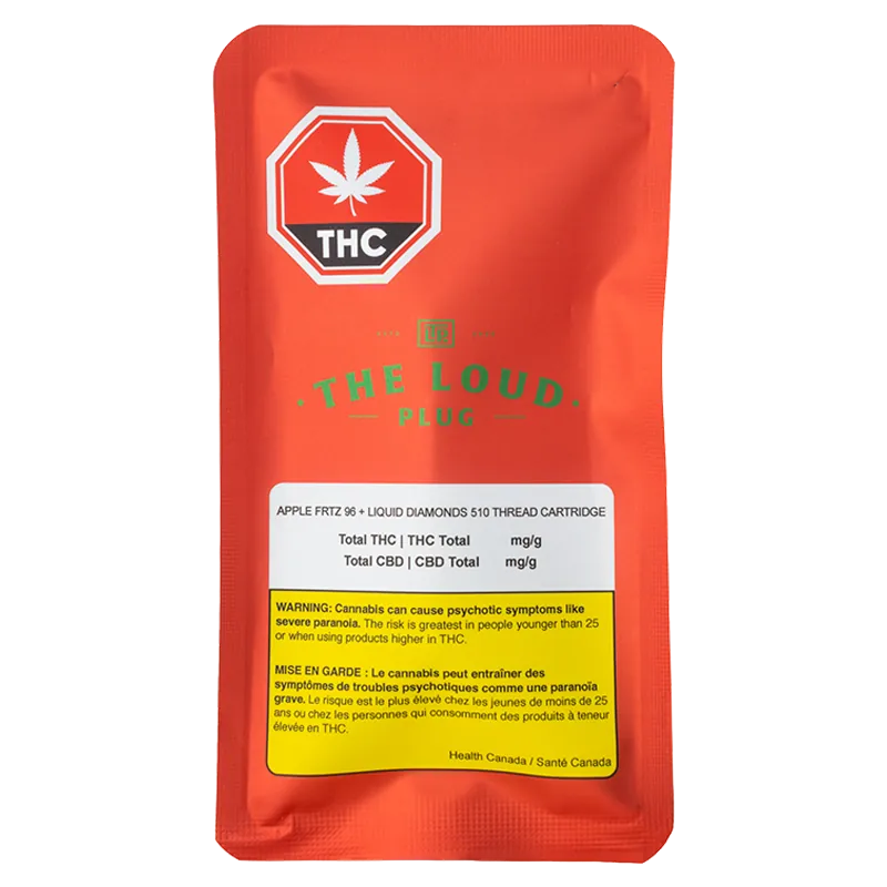 The Loud Plug 1 g Apple Frttr Liquid Diamonds Vape Cartridge Vapes