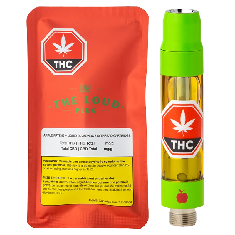 The Loud Plug 1 g Apple Frttr Liquid Diamonds Vape Cartridge Vapes