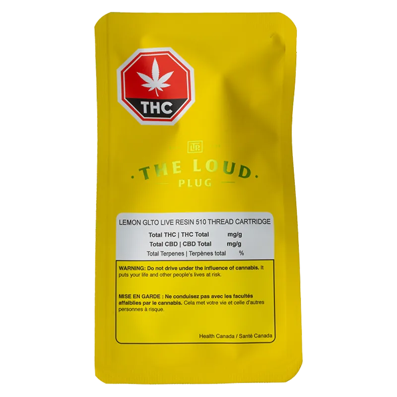The Loud Plug 1 g Lemon GLTO Vape Cartridge Vapes
