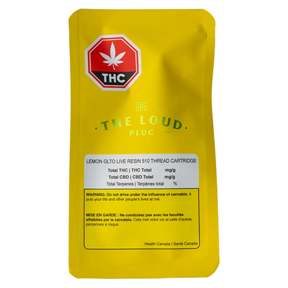 The Loud Plug 1 g Lemon GLTO Vape Cartridge Vapes