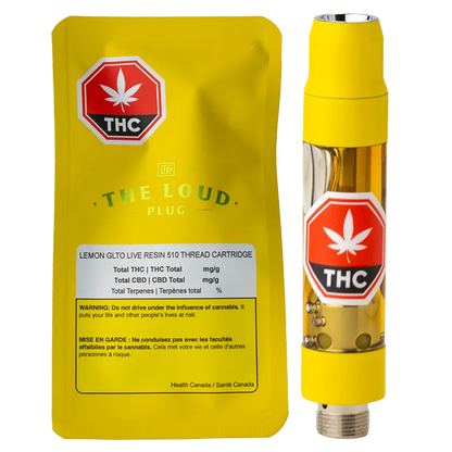 The Loud Plug 1 g Lemon GLTO Vape Cartridge Vapes
