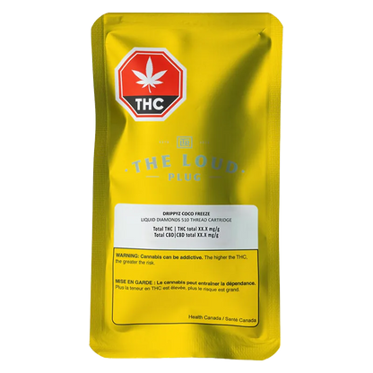 The Loud Plug 1 g Drippyz Coco Freeze Liquid Diamonds Disposable Vape Vapes