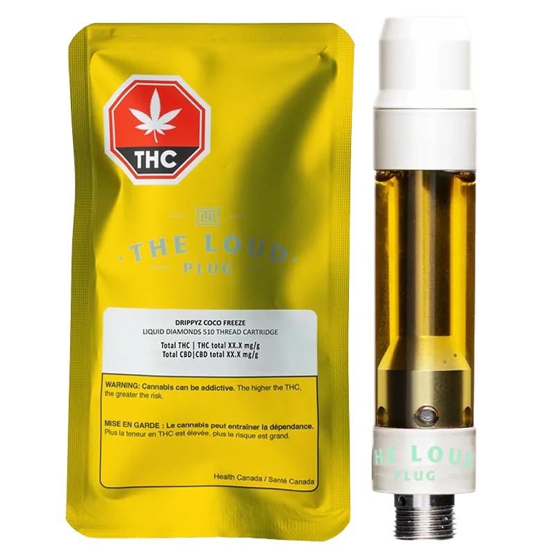 The Loud Plug 1 g Drippyz Coco Freeze Liquid Diamonds Disposable Vape Vapes