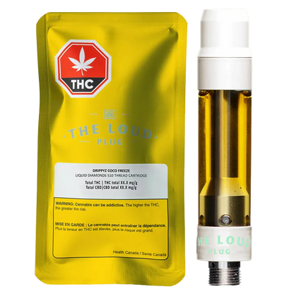 The Loud Plug 1 g Drippyz Coco Freeze Liquid Diamonds Disposable Vape Vapes