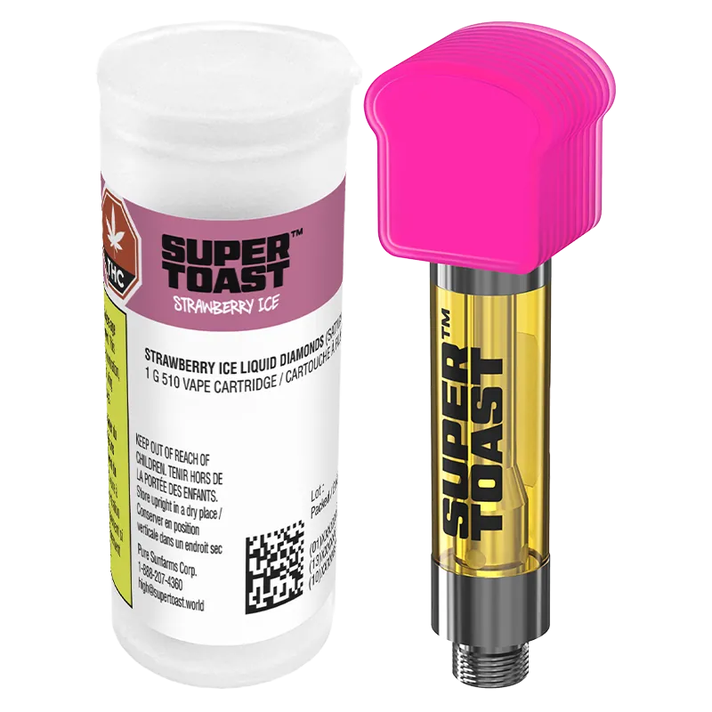 Super Toast 1 g Strawberry Liquid Diamonds Vape Cartridge Vapes