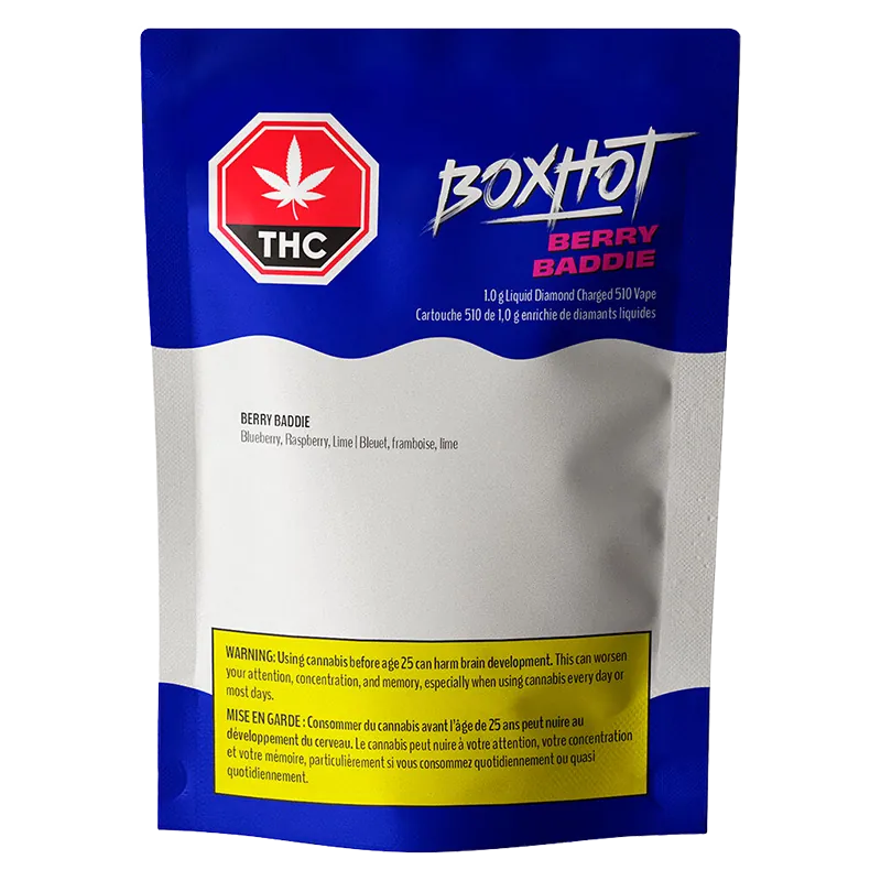 Boxhot 1 g Berry Baddie Liquid Diamond Charged Vape Cartridge Vapes