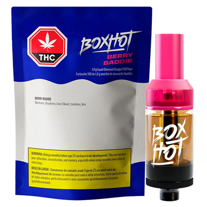 Boxhot 1 g Berry Baddie Liquid Diamond Charged Vape Cartridge Vapes