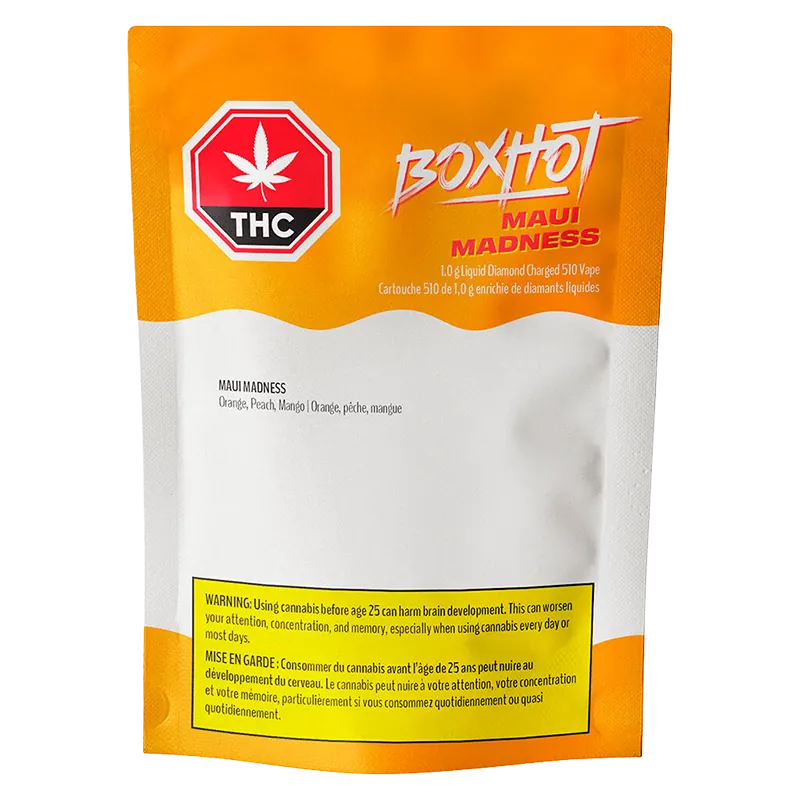 Boxhot 1 g Maui Madness Liquid Diamond Charged Vape Cartridge Vapes