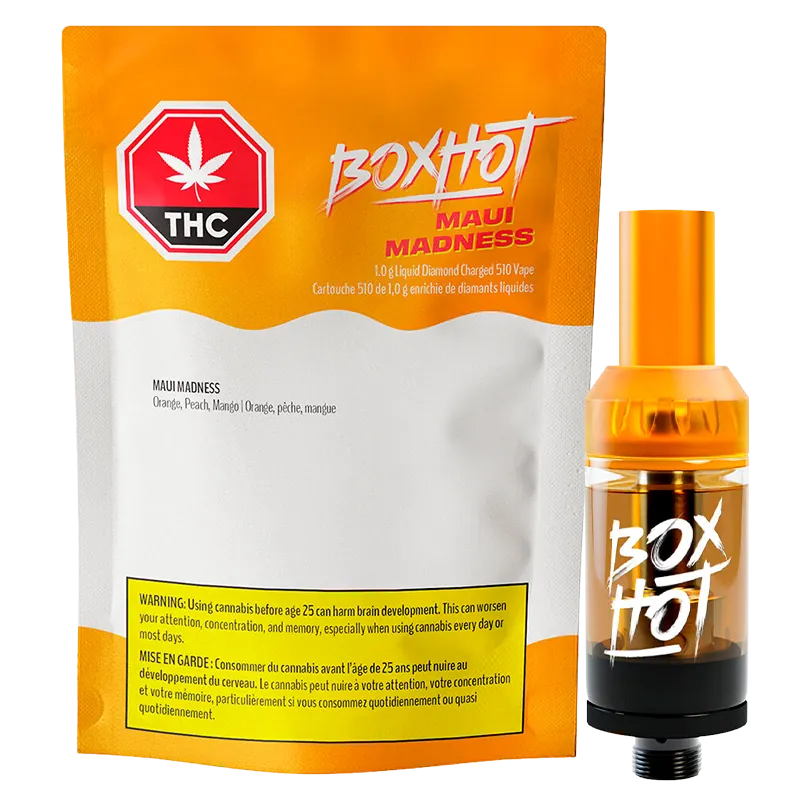 Boxhot 1 g Maui Madness Liquid Diamond Charged Vape Cartridge Vapes