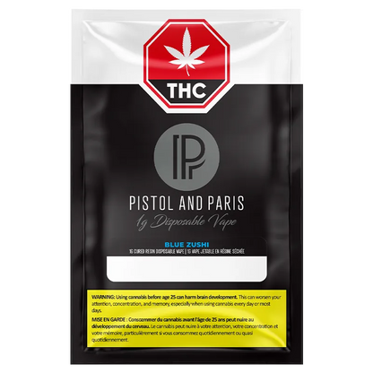 Pistol and Paris 1 g Blue Zushi Cured Resin Disposable Vape Vapes