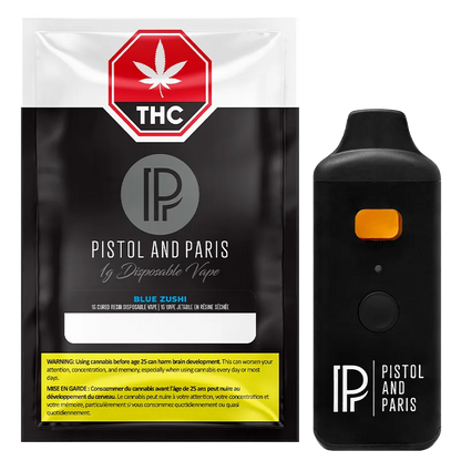 Pistol and Paris 1 g Blue Zushi Cured Resin Disposable Vape Vapes