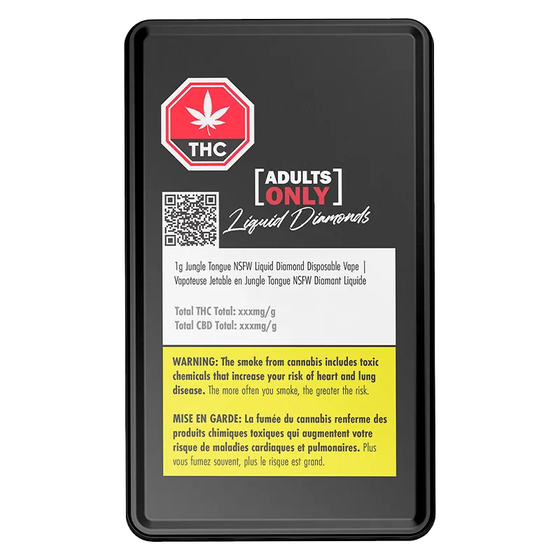Adults Only 1 g Jungle Tongue NSFW Liquid Diamond Disposable Vape Vapes