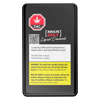 Adults Only 1 g Jungle Tongue NSFW Liquid Diamond Disposable Vape Vapes