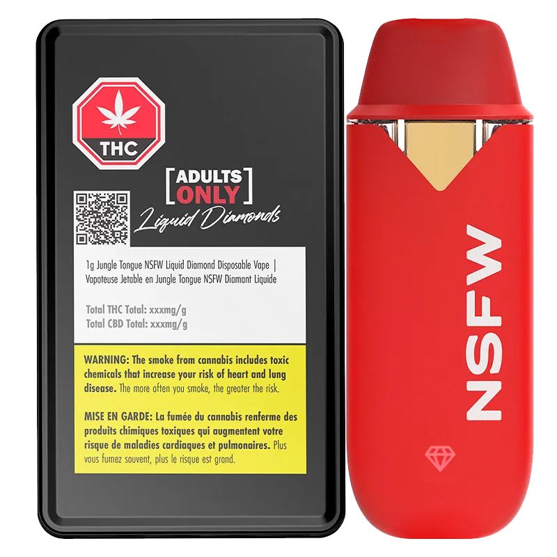 Adults Only 1 g Jungle Tongue NSFW Liquid Diamond Disposable Vape Vapes