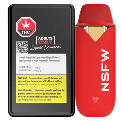 Adults Only 1 g Jungle Tongue NSFW Liquid Diamond Disposable Vape Vapes