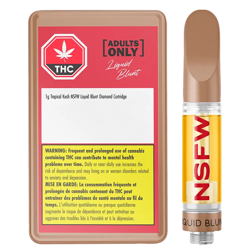 Adults Only 1 g Tropical Kush NSFW Liquid Diamond Vape Cartridge Vapes