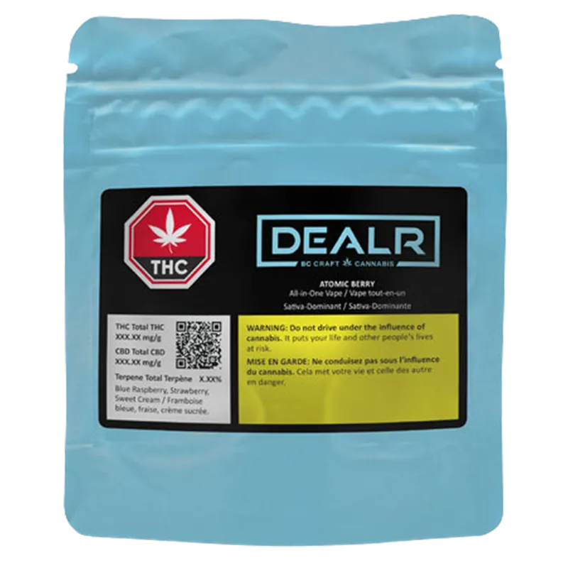 Dealr 1 g Atomic Berry Liquid Diamond+Cured Resin Disposable Vape Vapes
