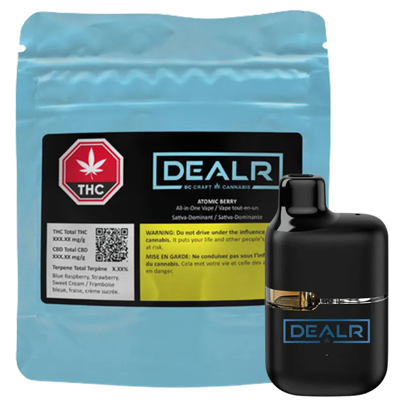 Dealr 1 g Atomic Berry Liquid Diamond+Cured Resin Disposable Vape Vapes
