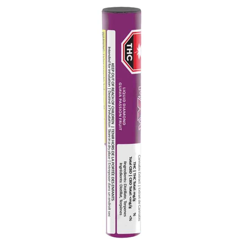 Weed Me Max 1 g Liquid Diamond Guava Passion Fruit Vape Cartridge Vapes