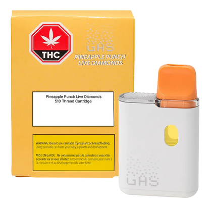 (GAS) 1 g Pineapple Punch Live Diamonds Disposable Vape Vapes