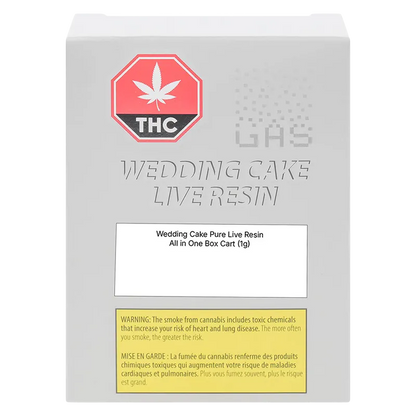 (GAS) 1 g Wedding Cake Pure Live Resin Disposable Vape Vapes