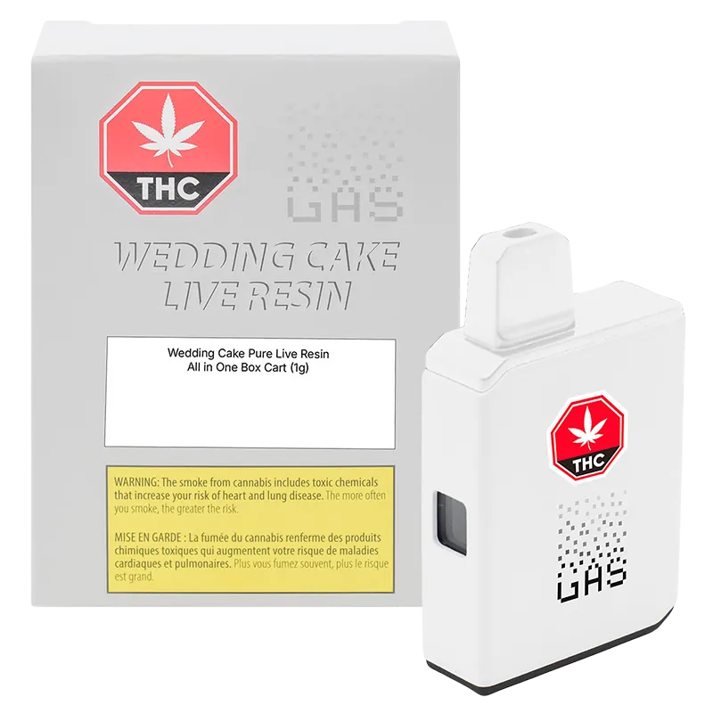 (GAS) 1 g Wedding Cake Pure Live Resin Disposable Vape Vapes