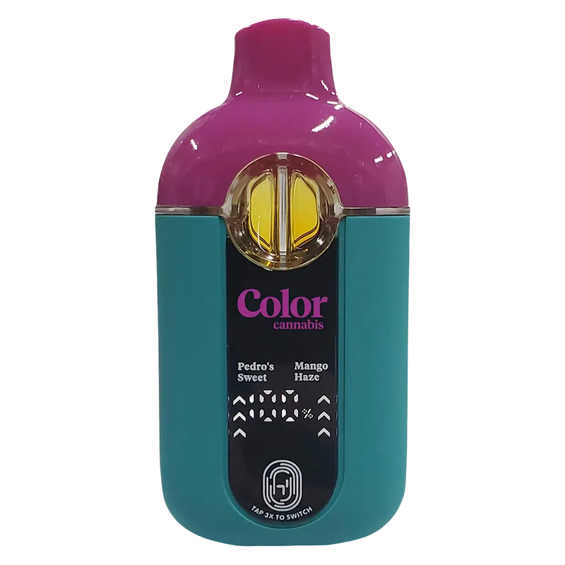 Color Cannabis 1.2 g Pedro’s Sweet + Mango Haze Live Resin Dual Disposable Vape Vapes