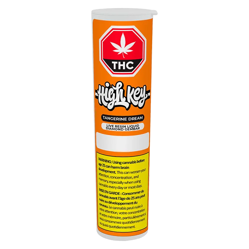 High Key 1 g Tangerine Dream Live Resin Liquid Diamond Disposable Vape Vapes