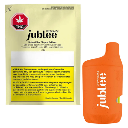 Jublee Extracts 1.2 g Bright Mind Sweet Citrus Liquid Diamond+CBG Disposable Vape Vapes