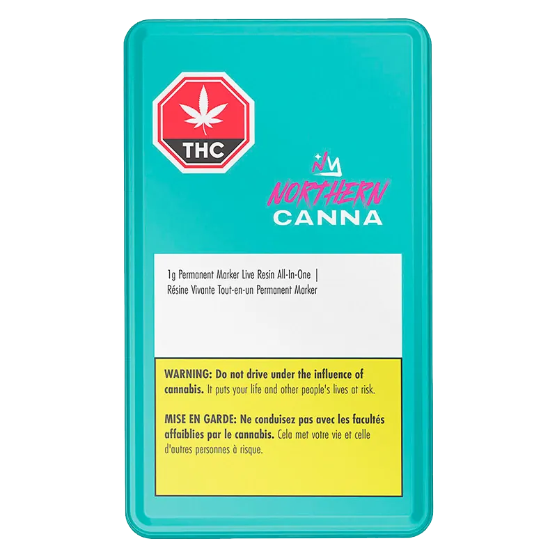Northern Canna 1 g Permanent Marker live resin Disposable Vape Vapes