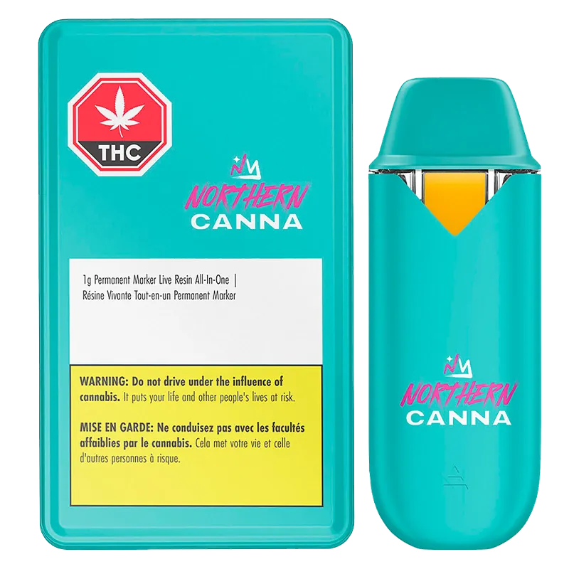 Northern Canna 1 g Permanent Marker live resin Disposable Vape Vapes