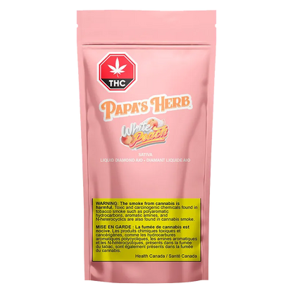 Papa's Herb 0.95 g White Peach 95+ Liquid Diamond Disposable Vape Vapes