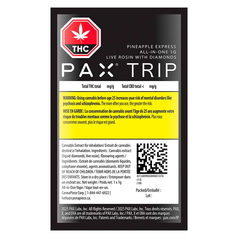 PAX 1 g Trip Pineapple Express Disposable Vape Vapes
