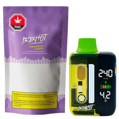 BOXHOT 1 g Pineapple Purps Liquid Diamond Charged Disposable Vape Vapes