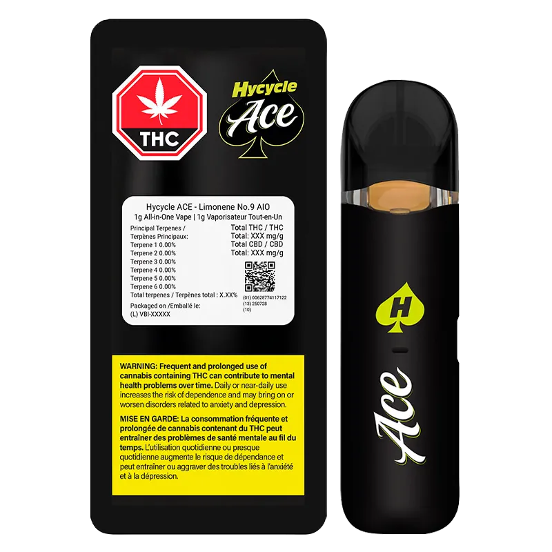 Hycycle ACE 1 g Limonene No 9 Live Resin Disposable Vape Vapes