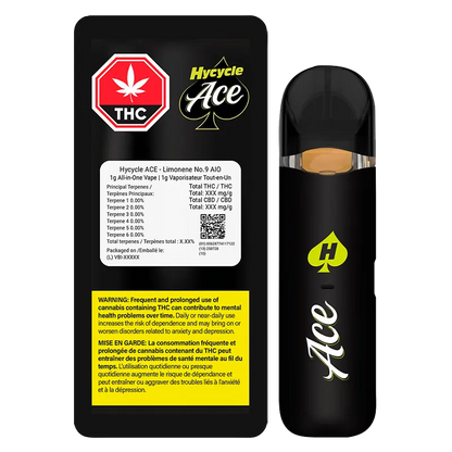 Hycycle ACE 1 g Limonene No 9 Live Resin Disposable Vape Vapes