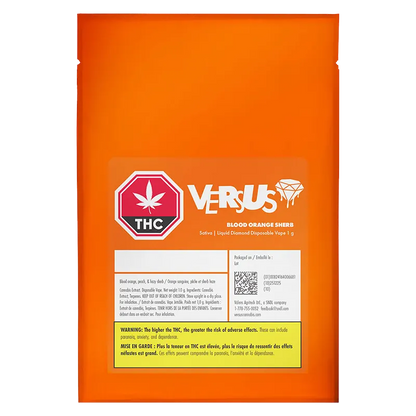 Versus 1 g Blood Orange Sherb Liquid Diamond Disposable Vape Vapes