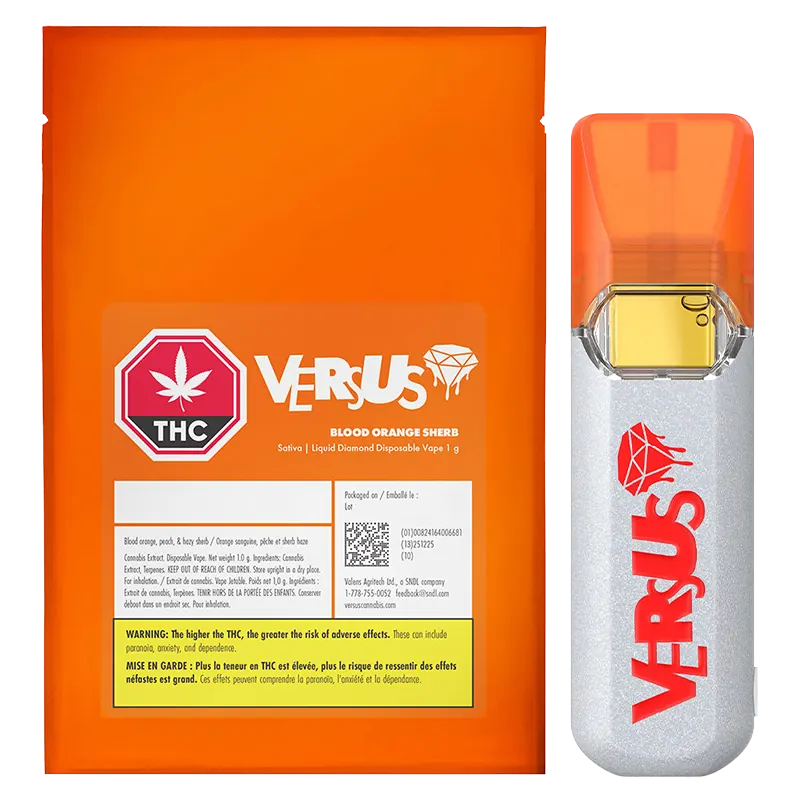 Versus 1 g Blood Orange Sherb Liquid Diamond Disposable Vape Vapes