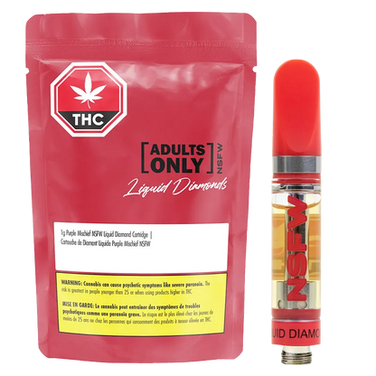Adults Only 1 g Purple Mischief NSFW Liquid Diamond Vape Cartridge Vapes