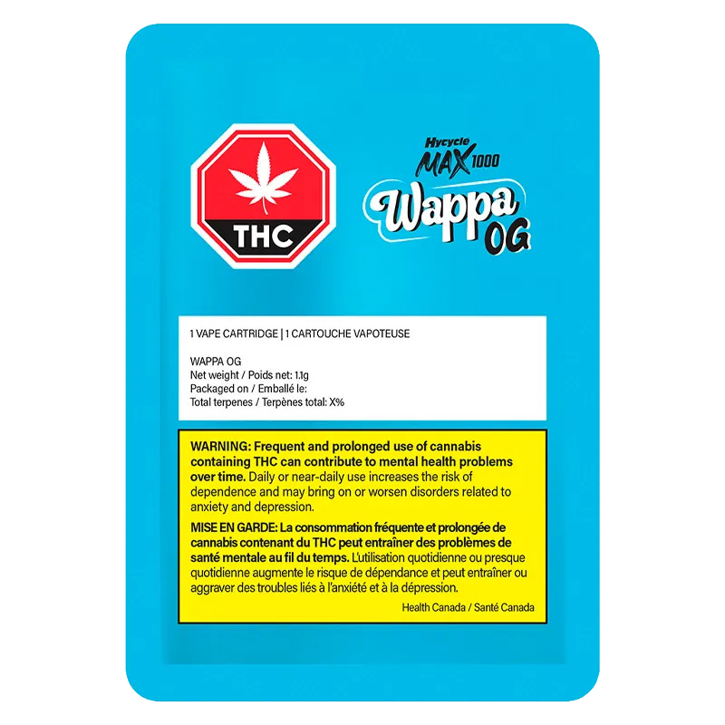 Hycycle MAX 1.1 g Wappa OG Vape Cartridge Vapes