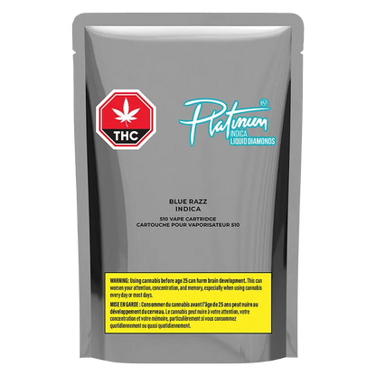Platinum 1 g Blue Razz Liquid Diamond Vape Cartridge Vapes