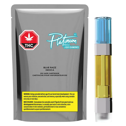 Platinum 1 g Blue Razz Liquid Diamond Vape Cartridge Vapes